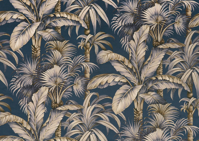 Tripura, Indigo - Fabric Only - Image 3